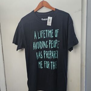 Spencer's Black Short Sleeve Tee with Mint Text